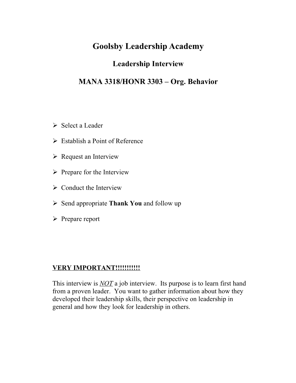 Goolsby Leadership Academy