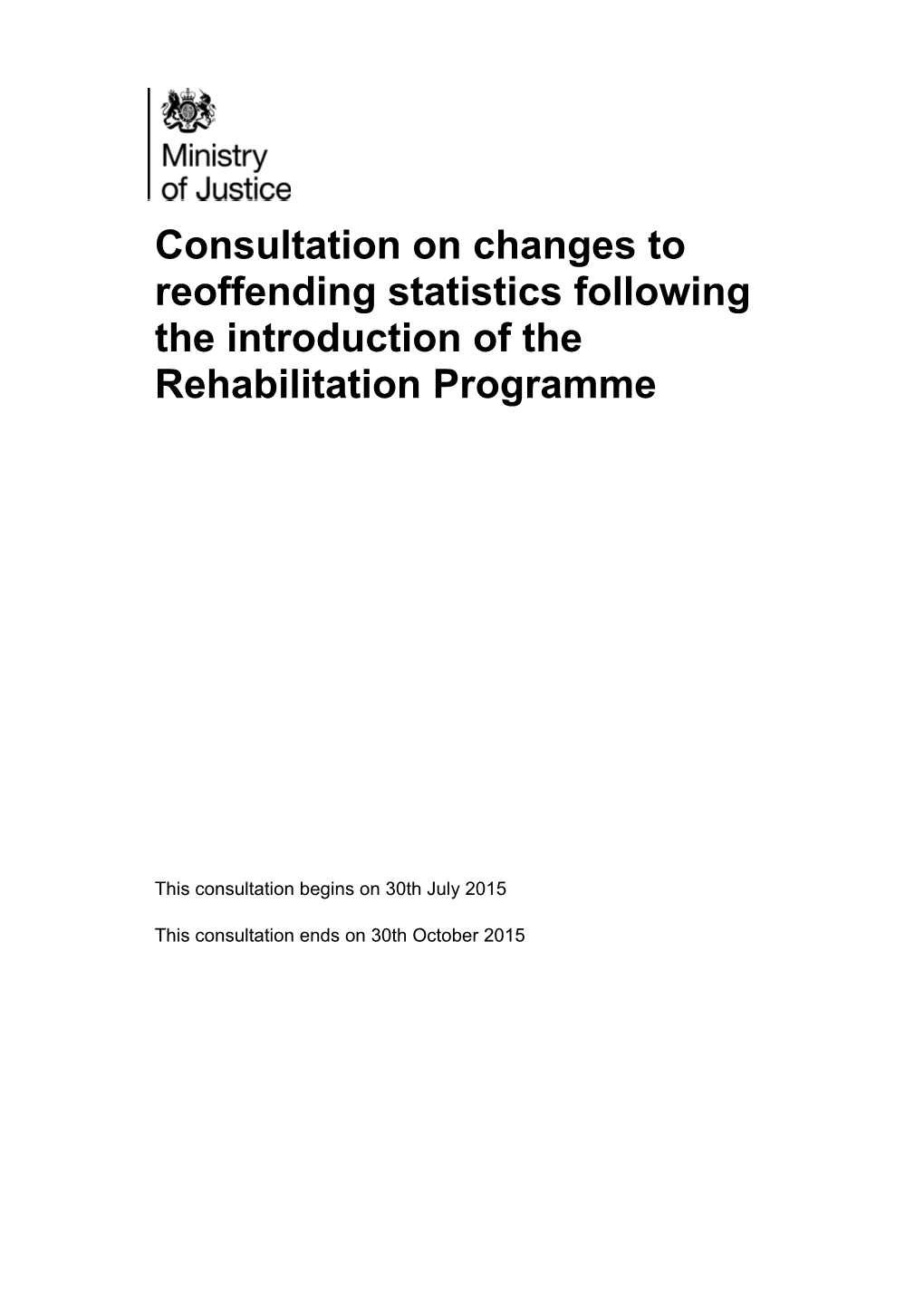 Consultation on Offender Management Statistics