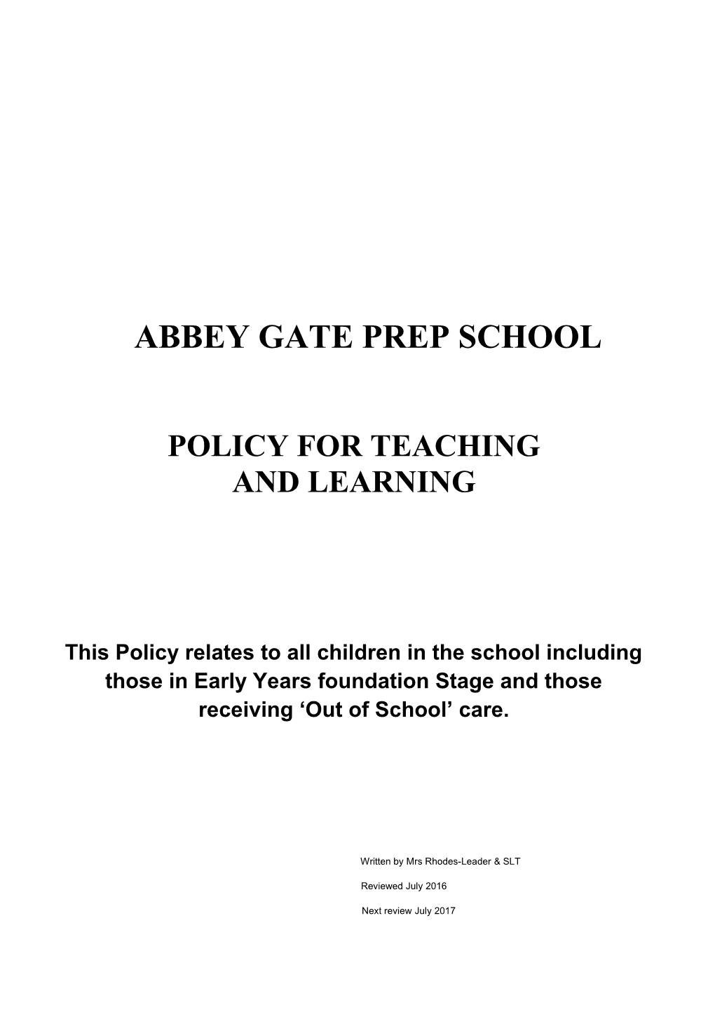 Abbey Gate Prep School