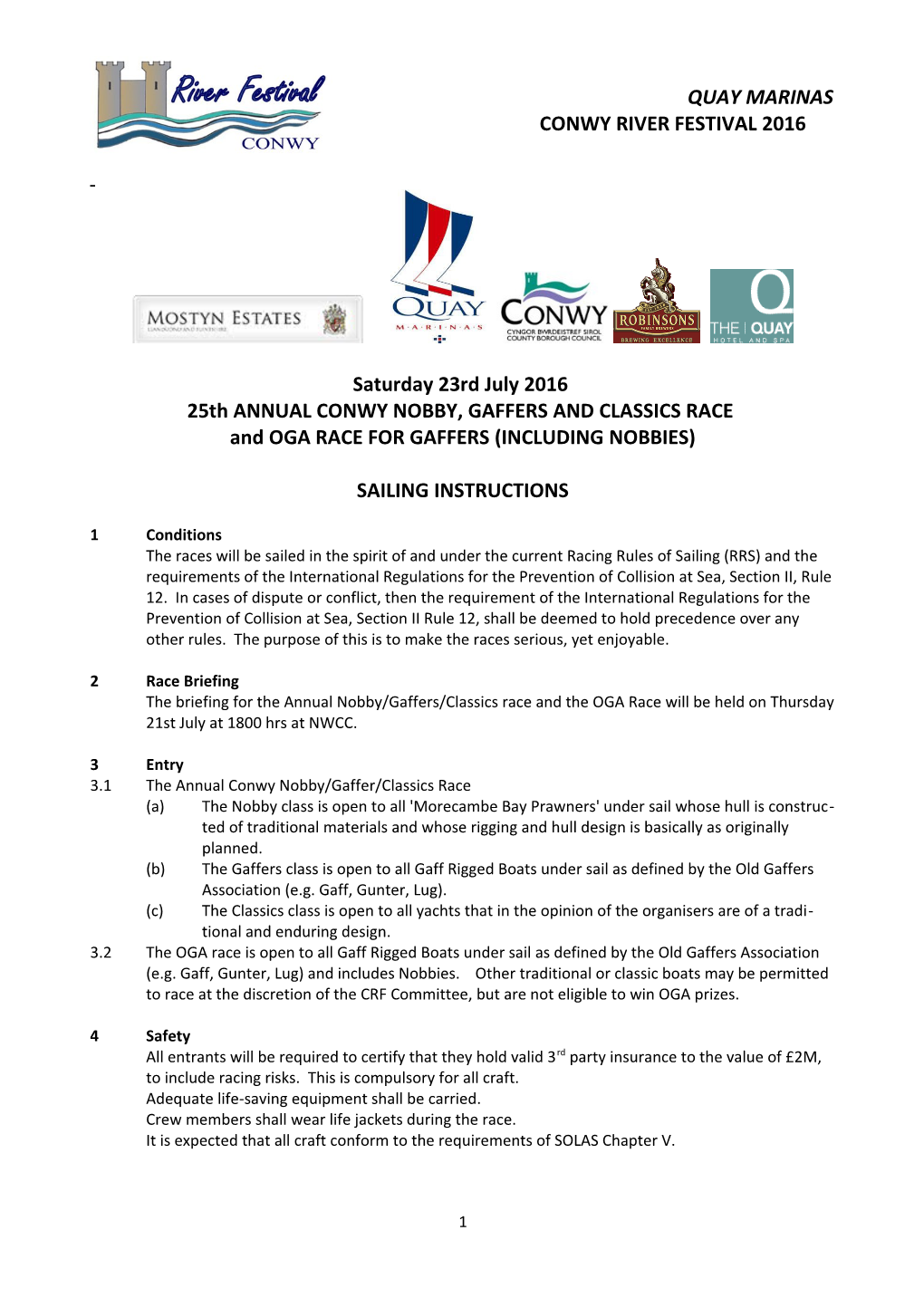 Crf Sailing Instructions 2013