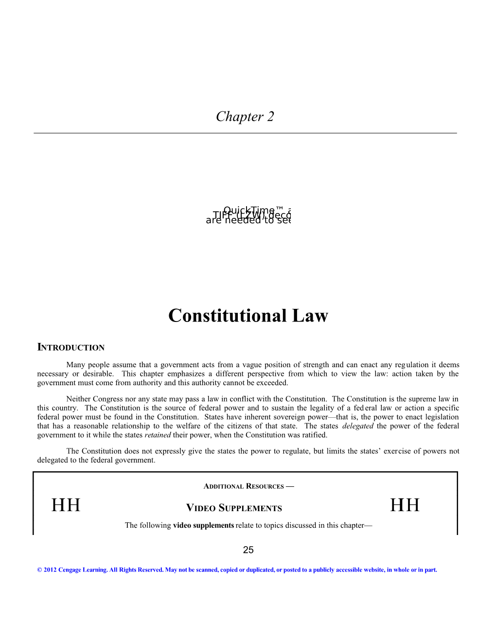 Chapter 2: Constitutional Law 1