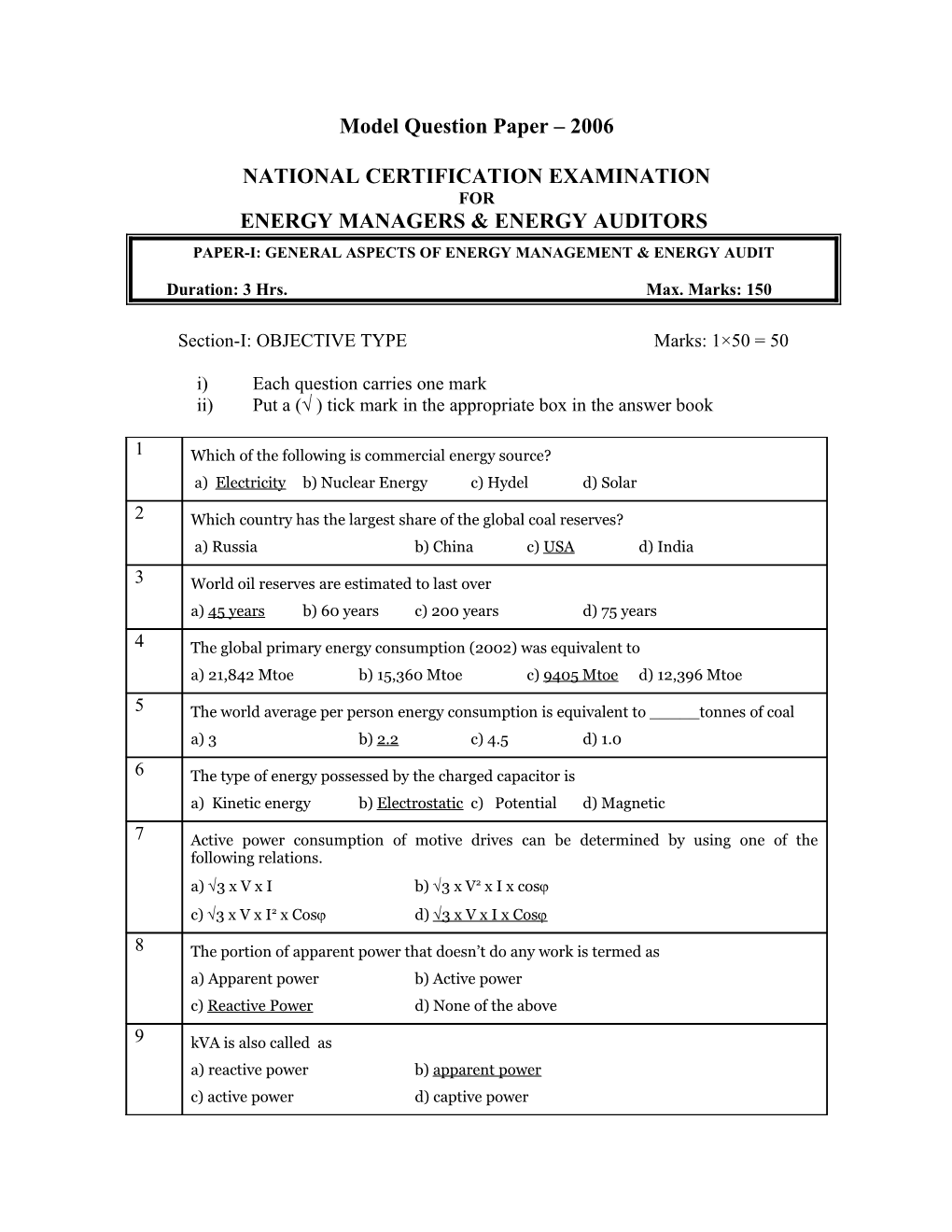 National Certification Examination