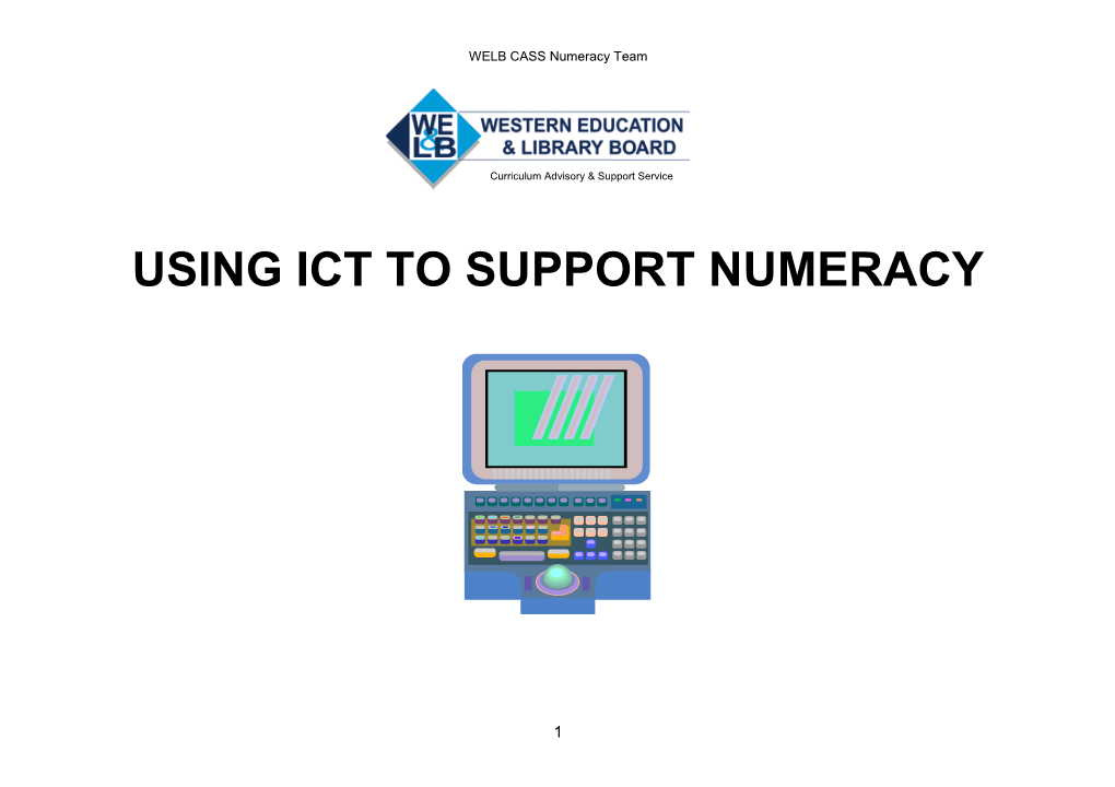 Using Ict to Support Numeracy