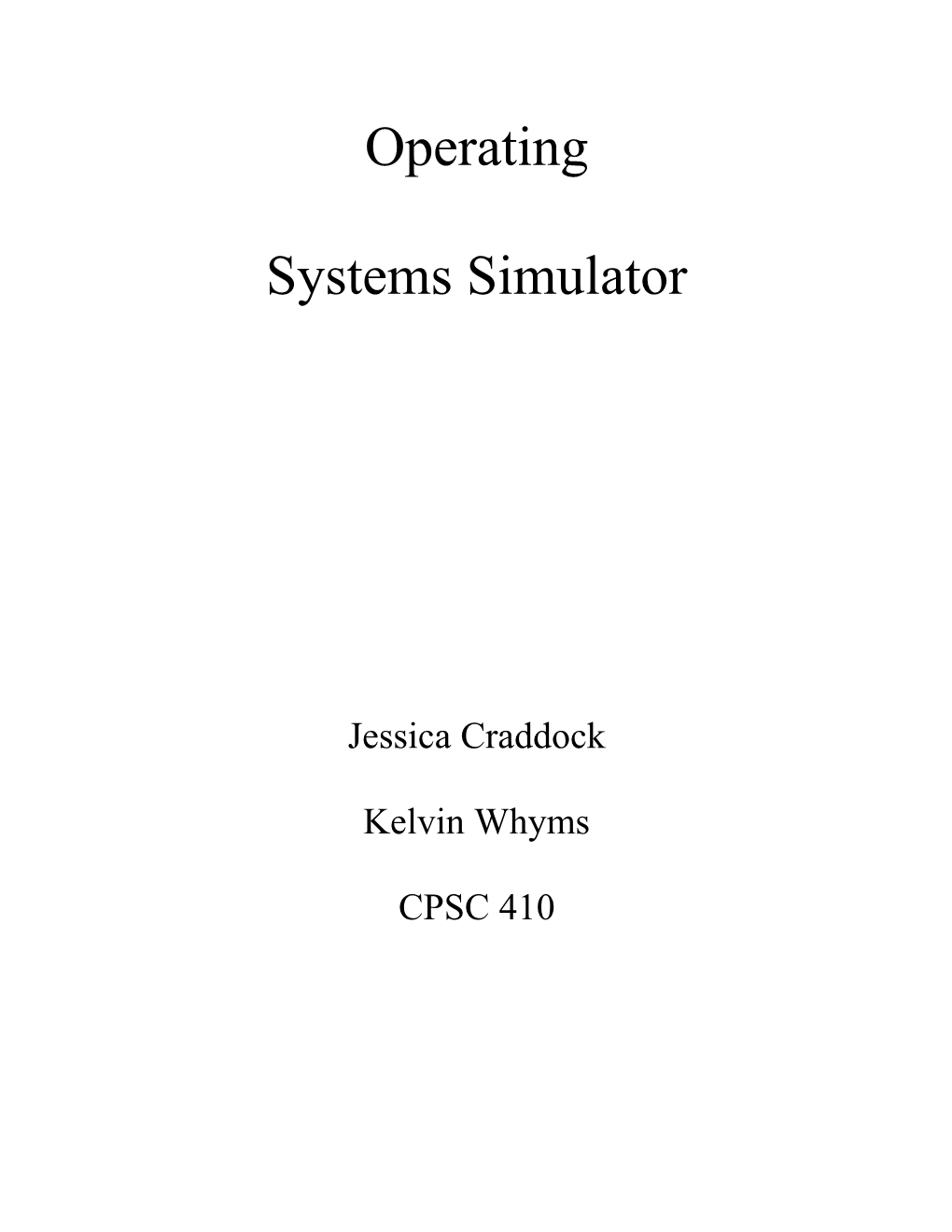 Systems Simulator