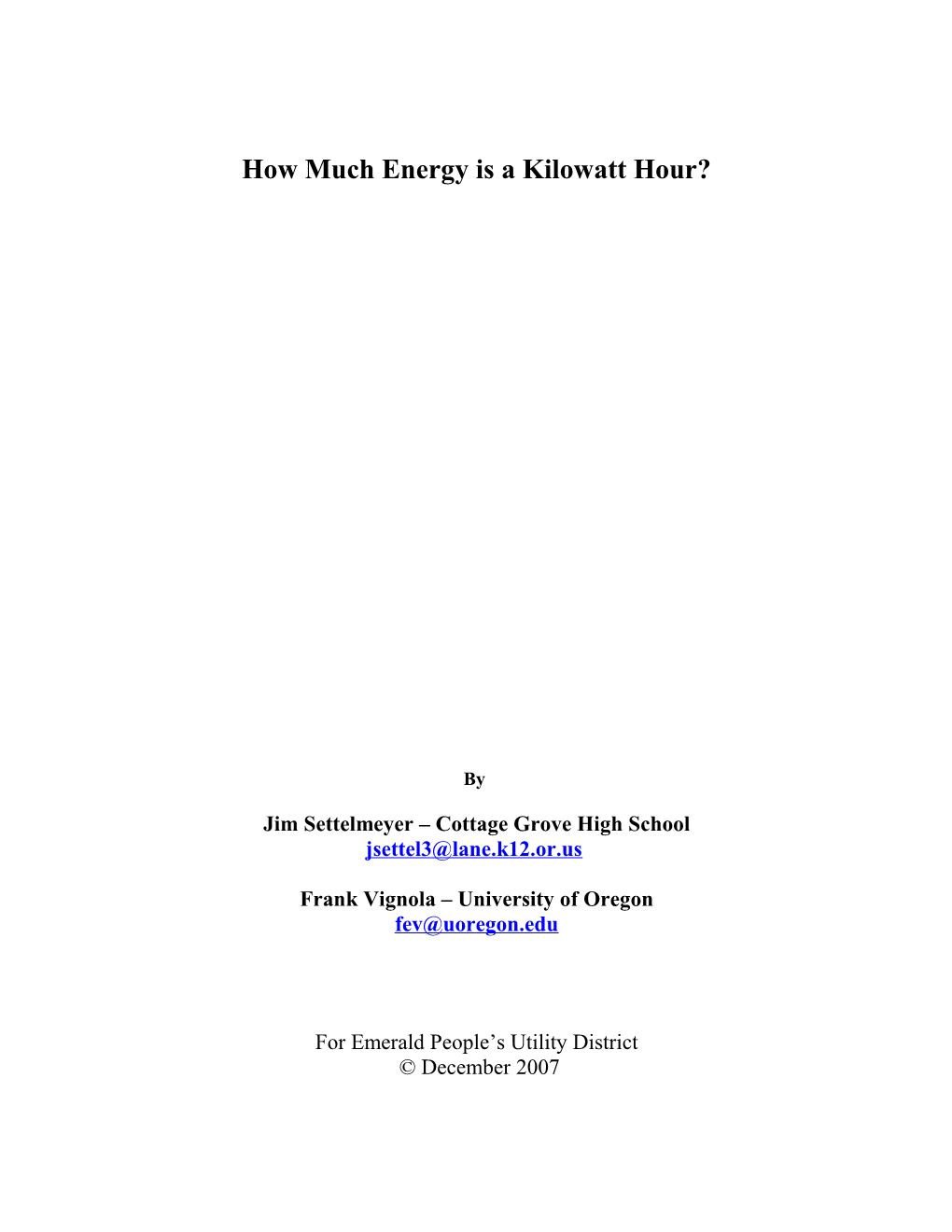 How Much Energy Is a Kilowatt Hour?