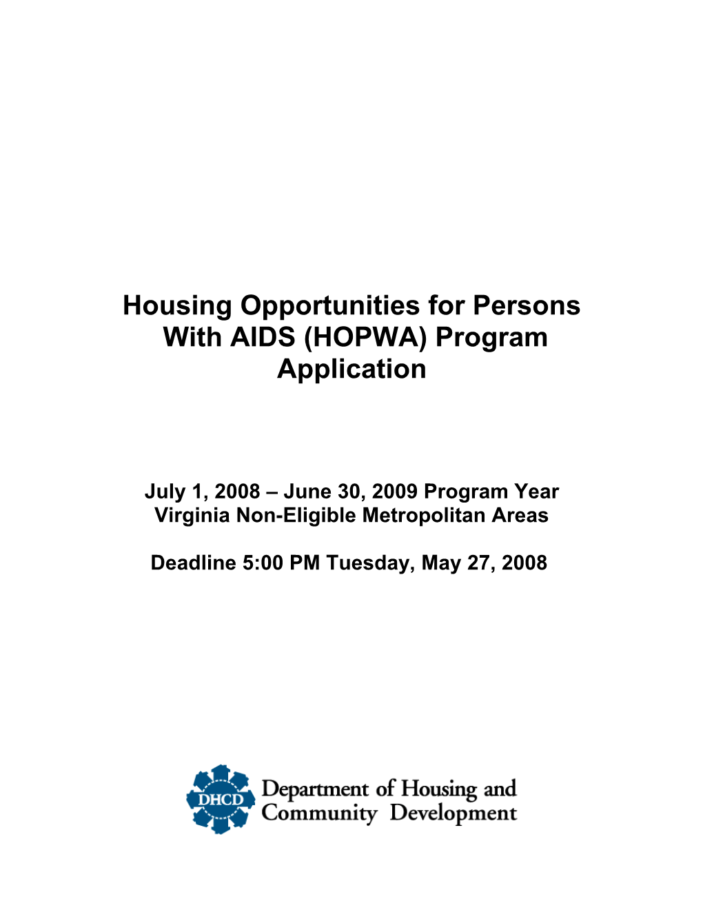 Housing Opportunities for Persons