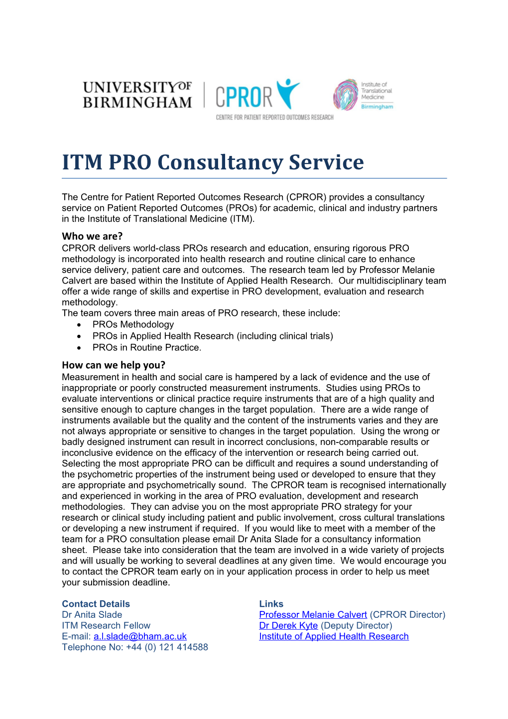 ITM PRO Consultancy Service