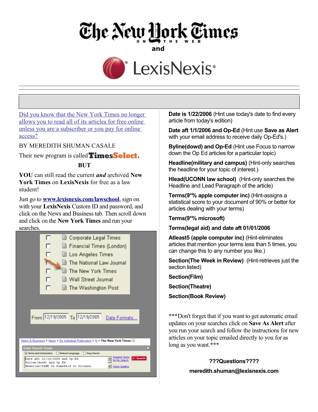The New York Times and Lexisnexis