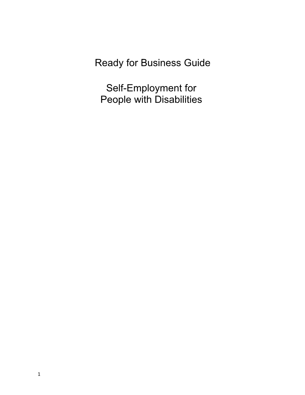 Ready for Business Guide