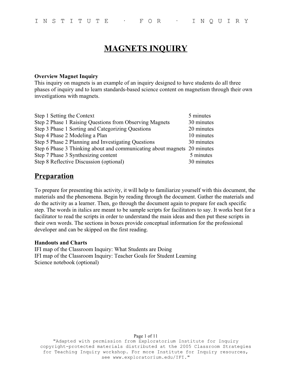 Magnet Inquiry After Lynn B S Class