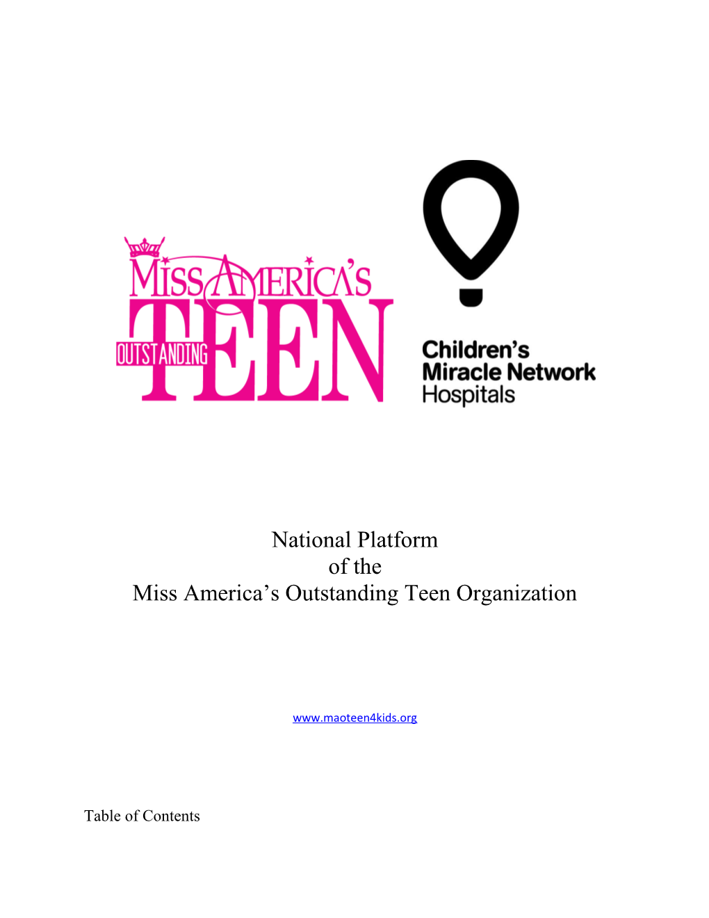 Miss America S Outstanding Teen Organization