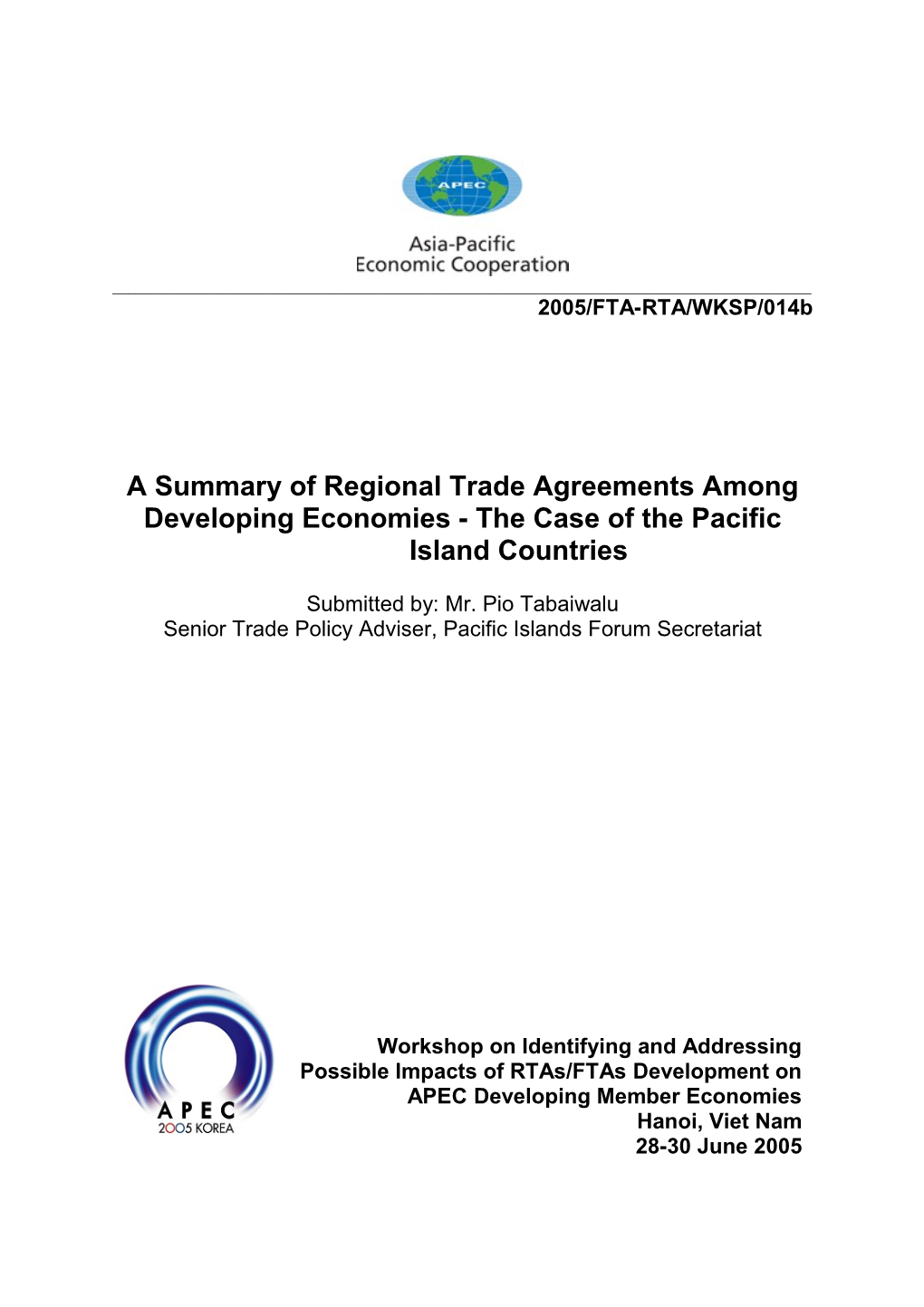 Regional Trade Agreements Among Developing Countries