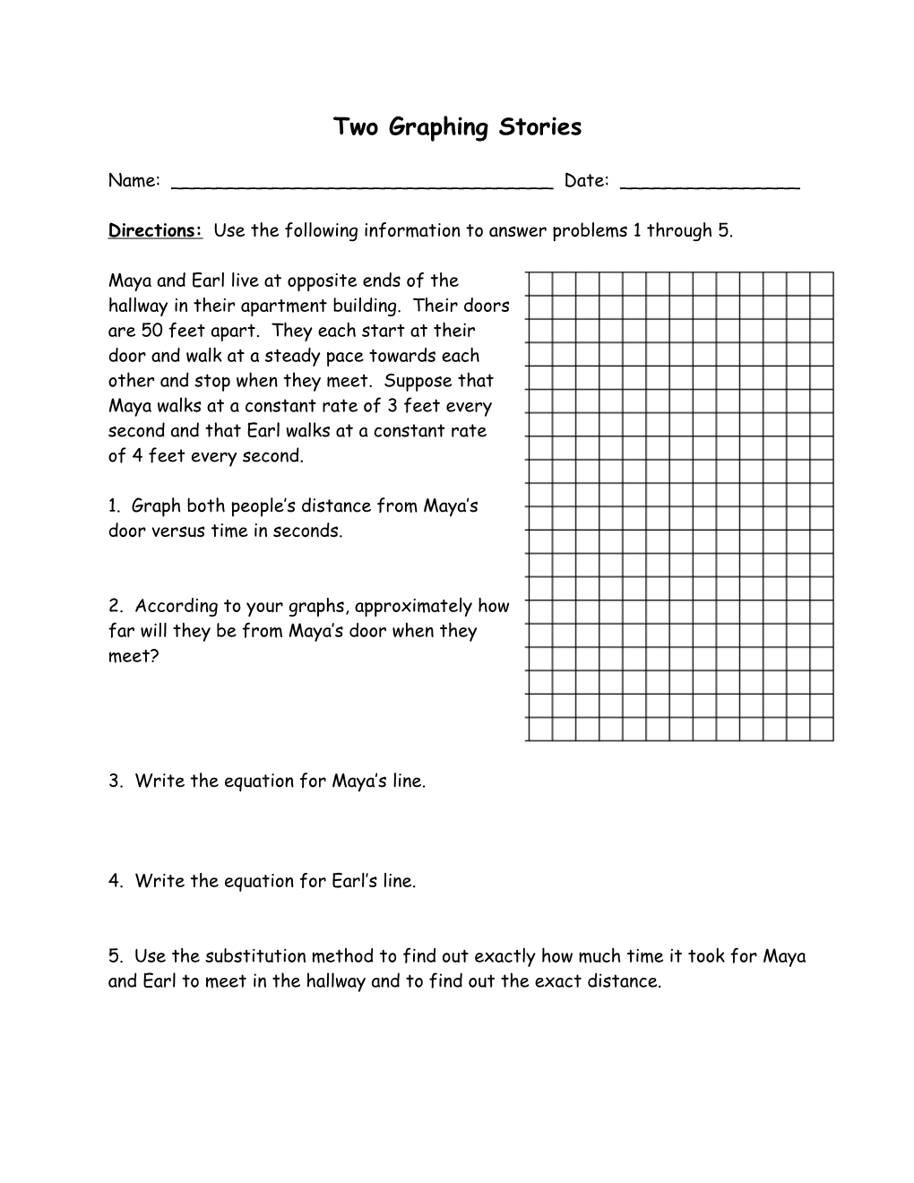 Two Graphing Stories