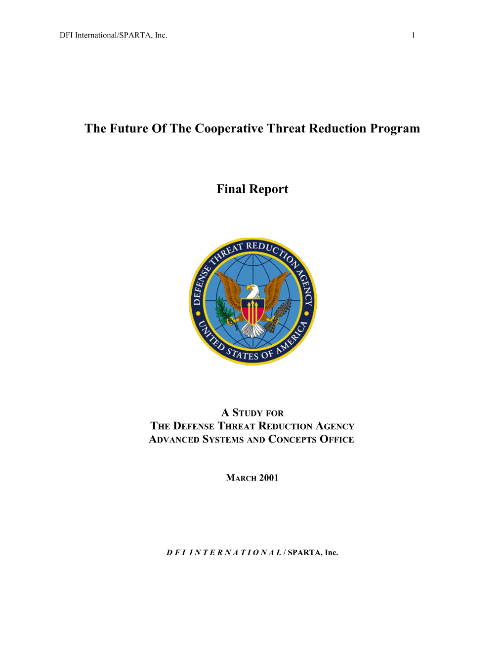 The Future of the Cooperative Threat Reduction Program