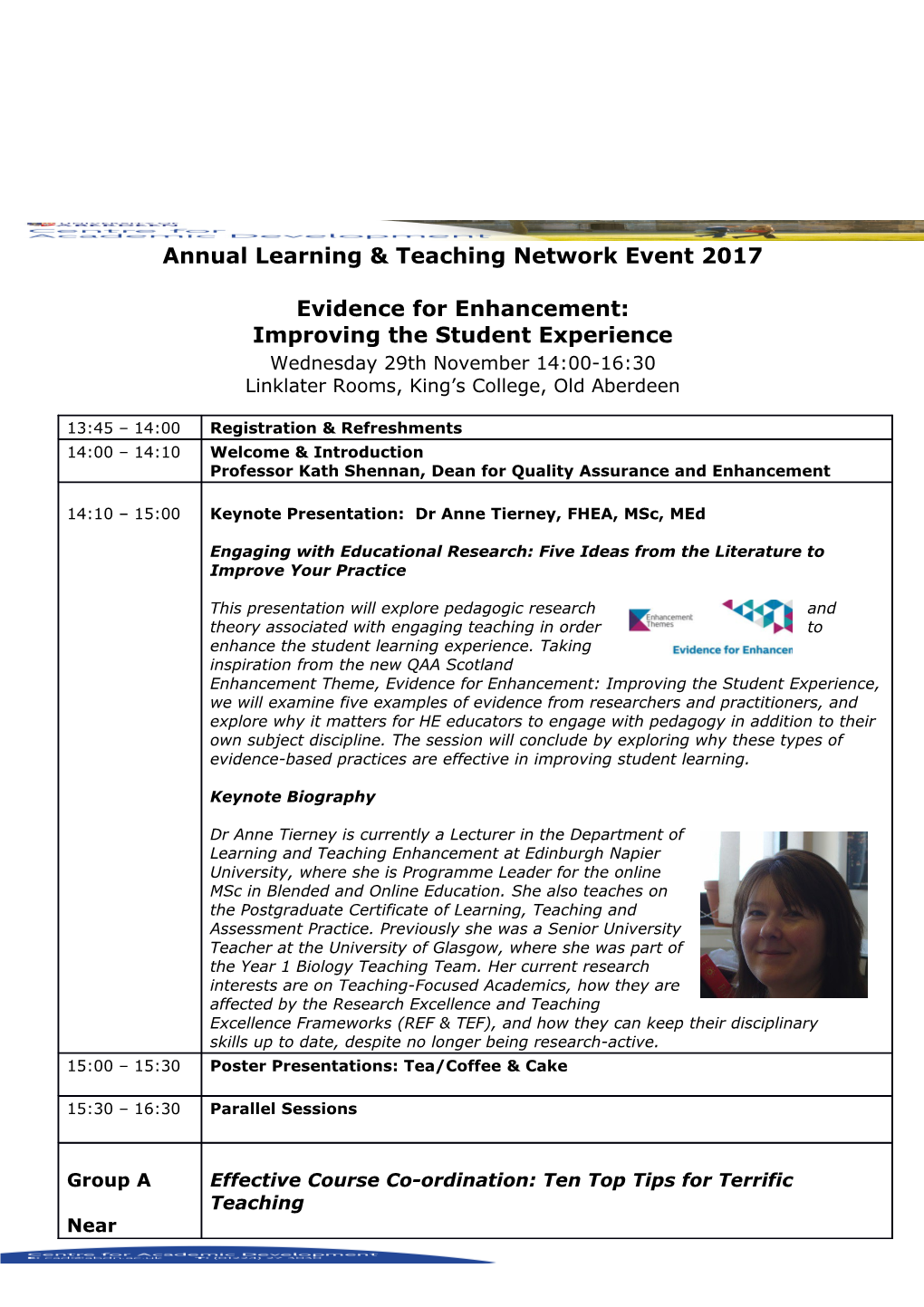 Annual Learning & Teaching Network Event 2017