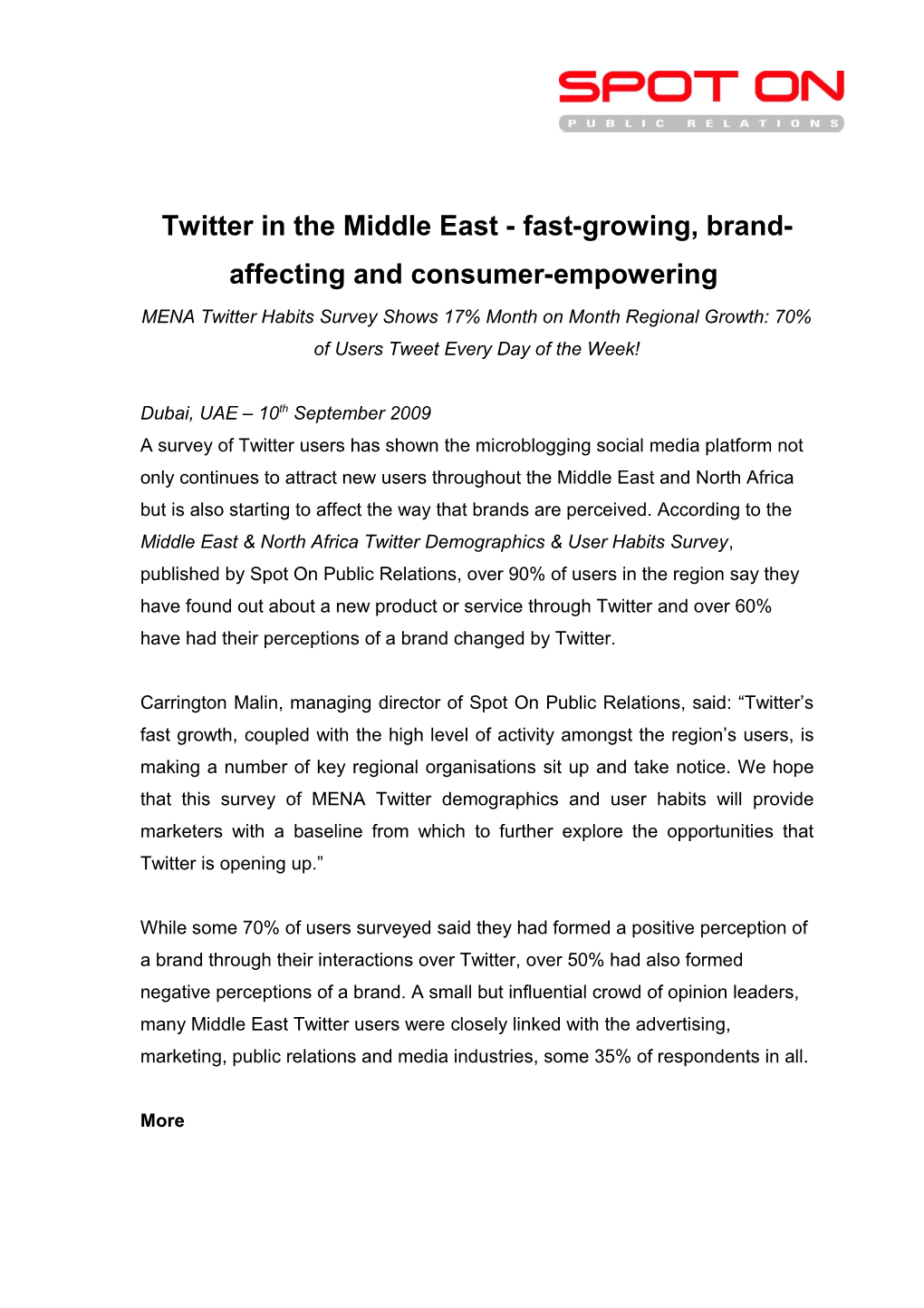 MENA Twitter Demographics & User Habits Survey