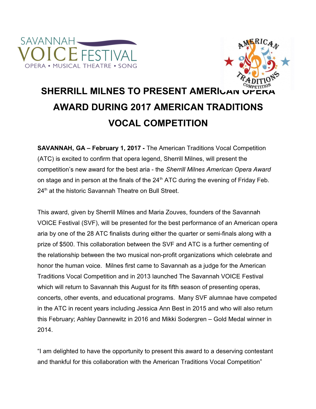 Sherrill Milnes to Present American Opera Award During 2017 American Traditions Vocal