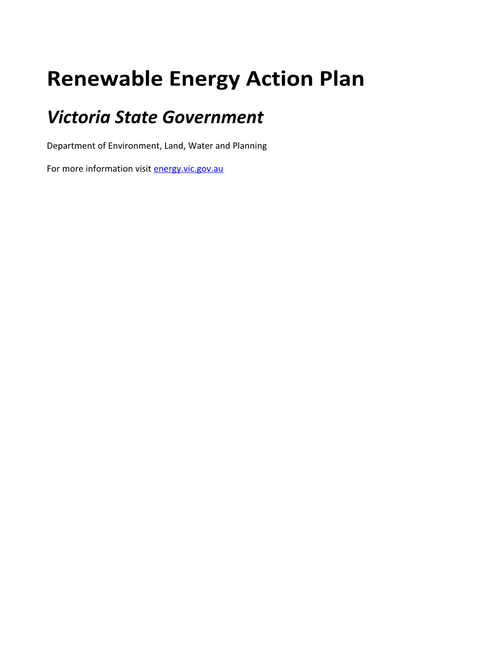 Renewable Energy Action Plan
