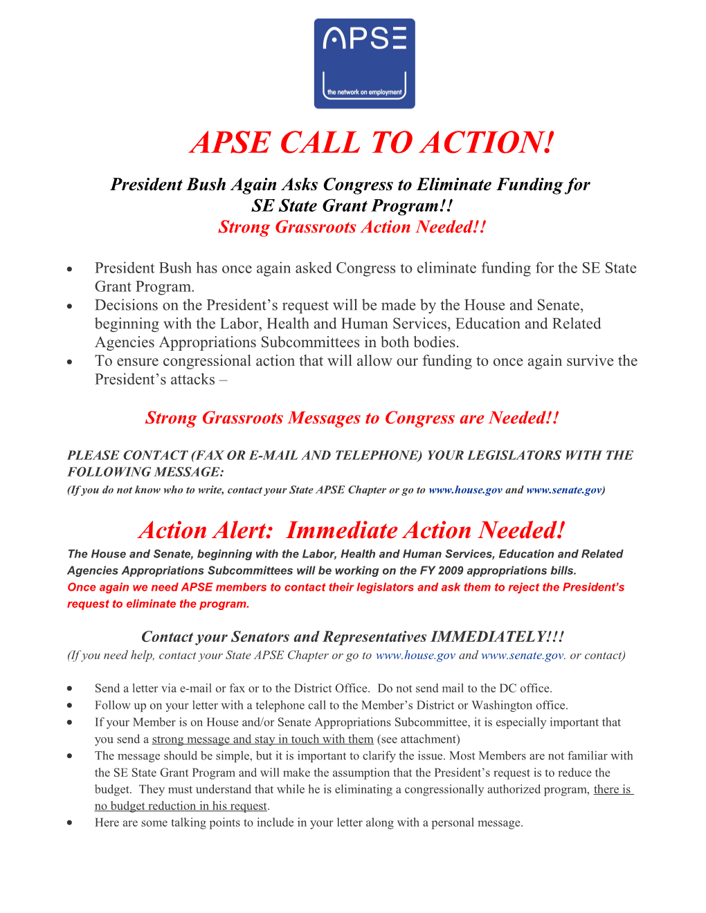 Apse Call to Action