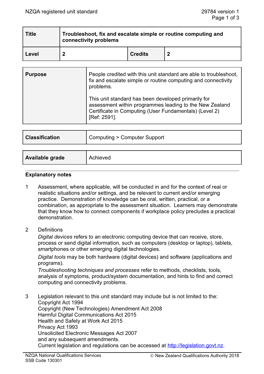 29784 Troubleshoot, Fix and Escalate Simple Or Routine Computing and Connectivity Problems