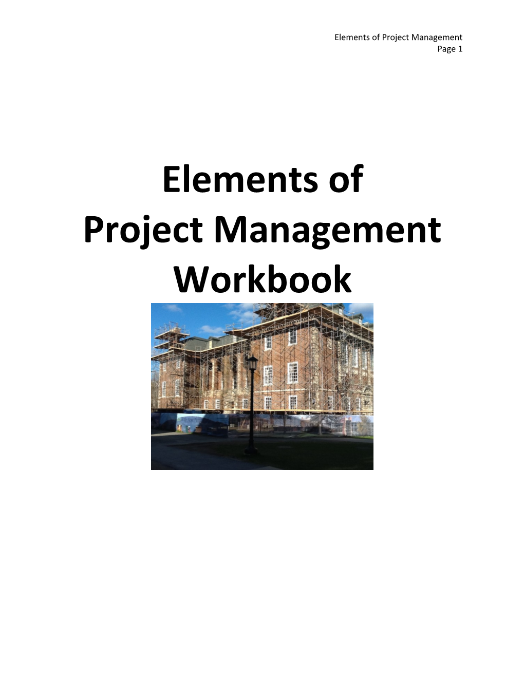 Elements of Project Management