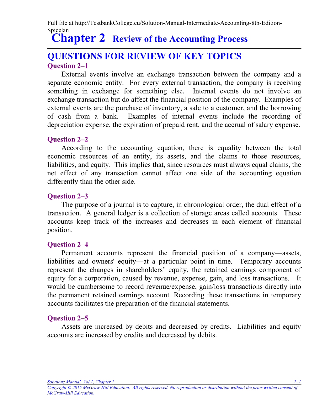 Chapter 2 Review of the Accounting Process