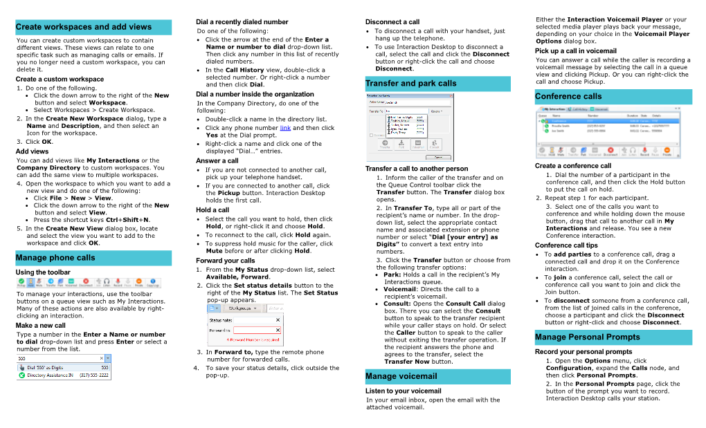Interaction Desktop Quick Reference Card