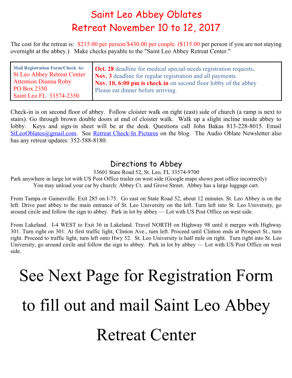 Saint Leo Abbey Oblates