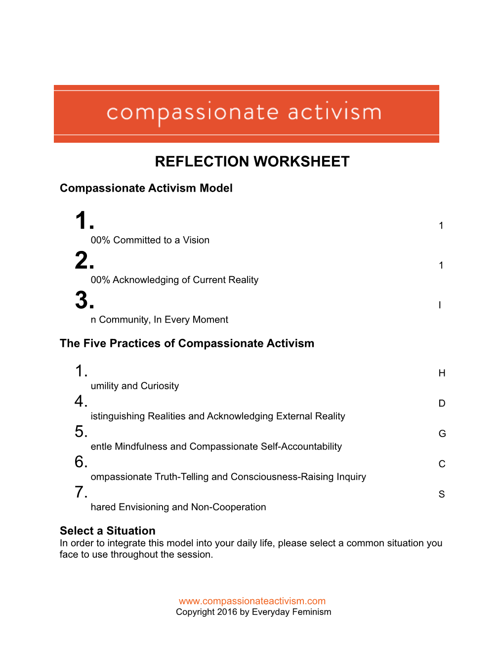 Compassionate Activism Model