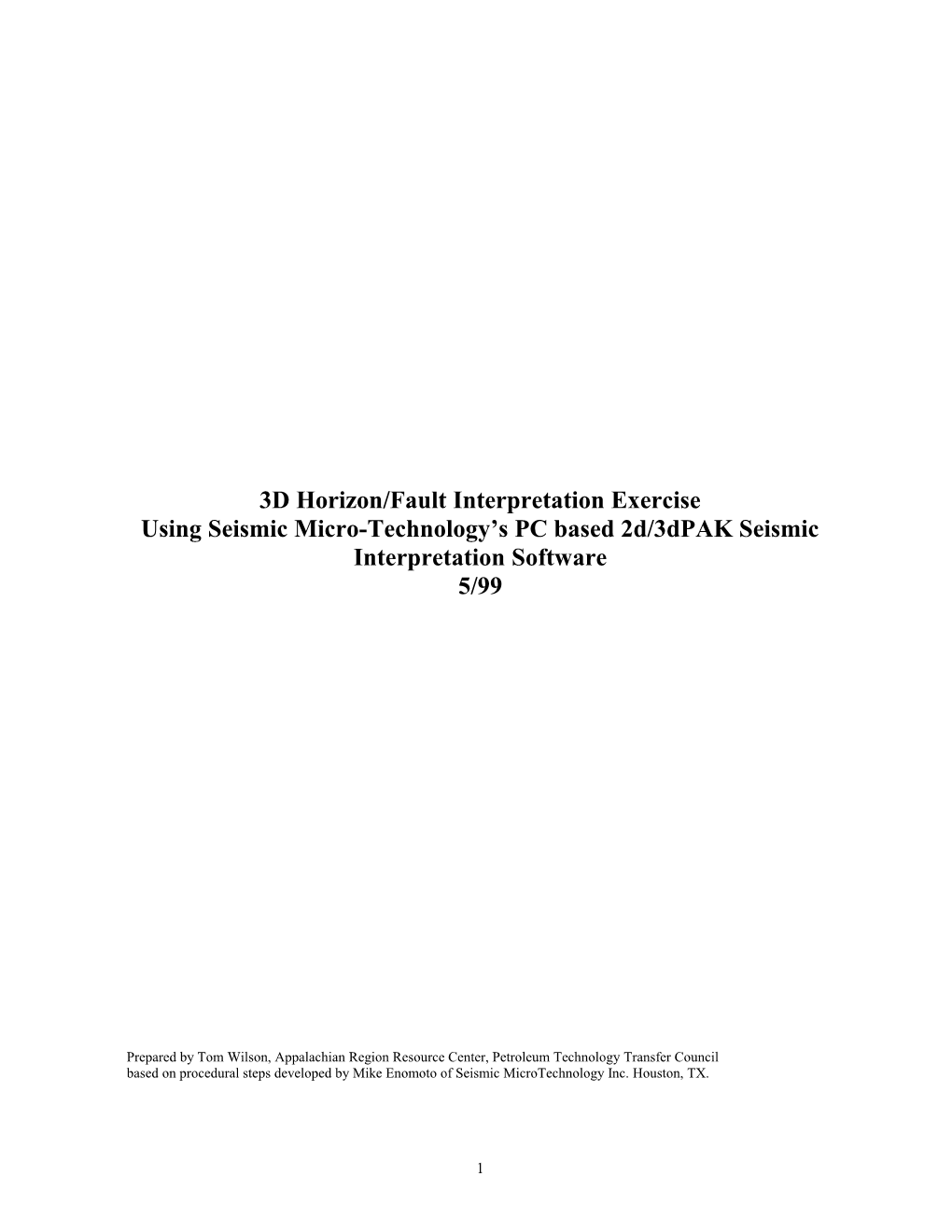 Fault/Horizon Interpretation Using