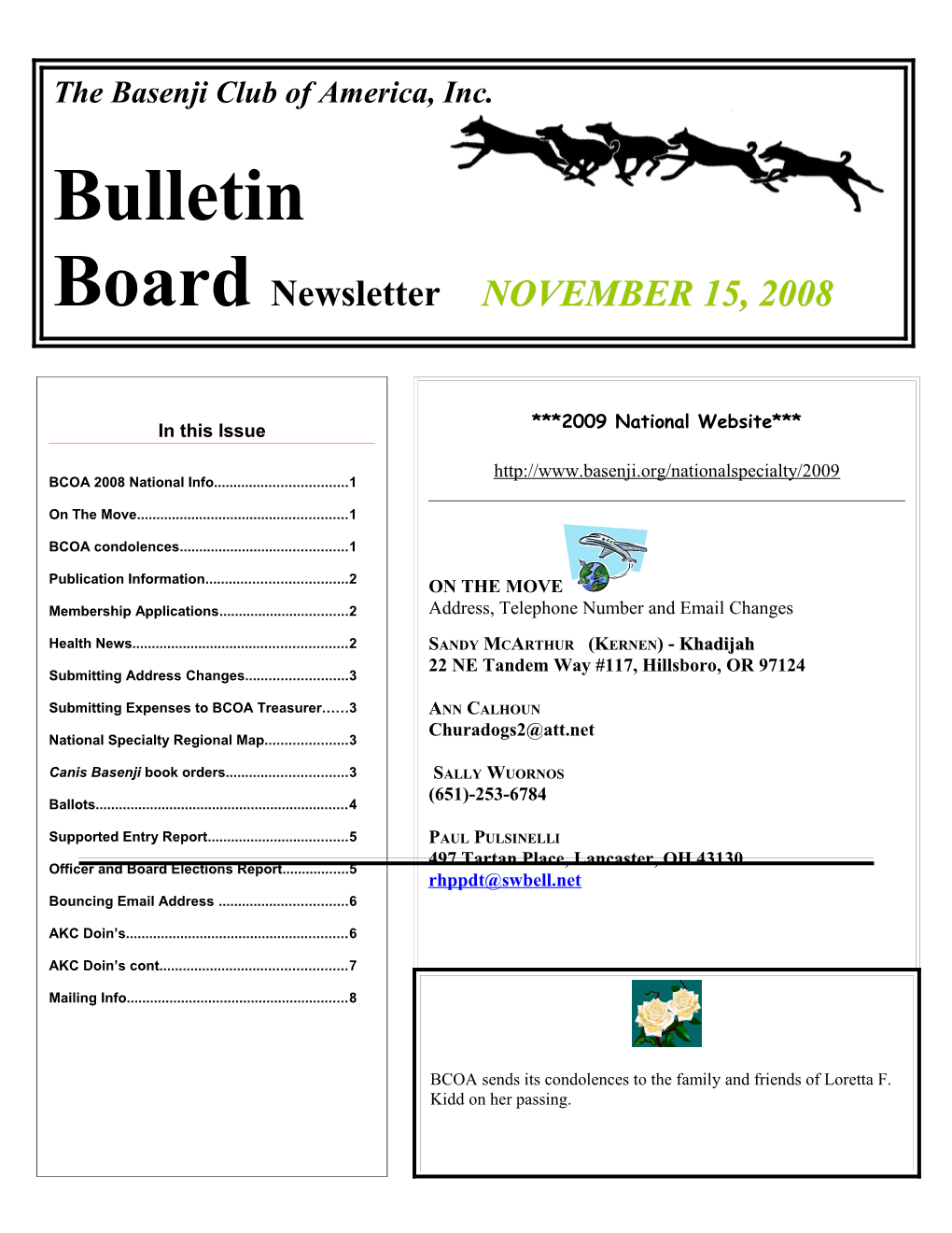 Page 5Bulletin Board Newsletteroctober 20, 2007