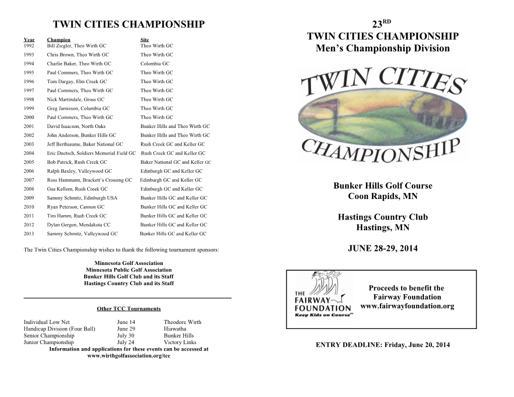 Twin Cities Championship