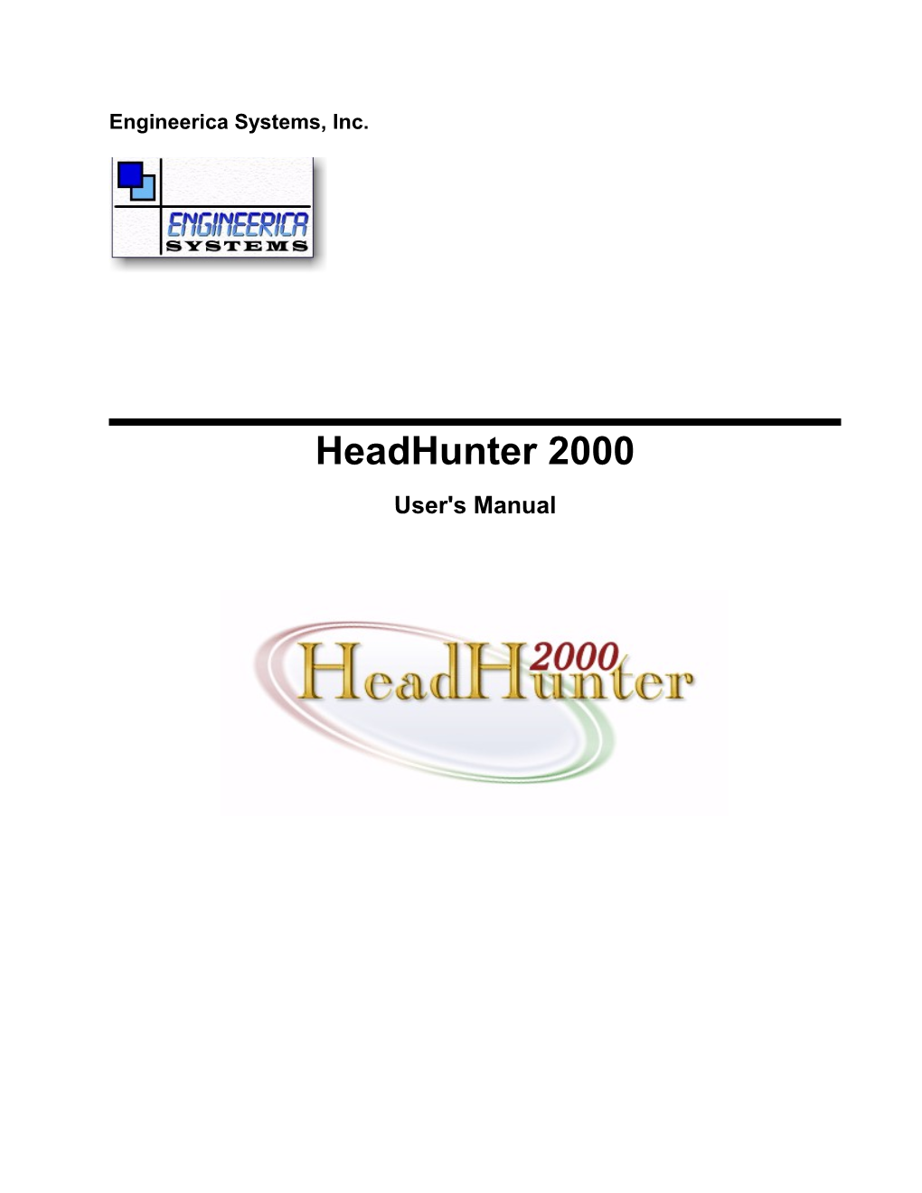 Headhunter 2000 User's Manual