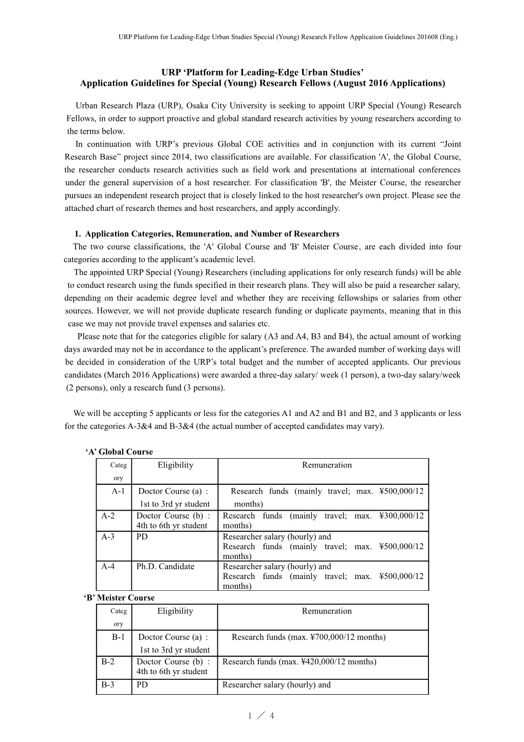 URP Platform for Leading-Edge Urban Studies