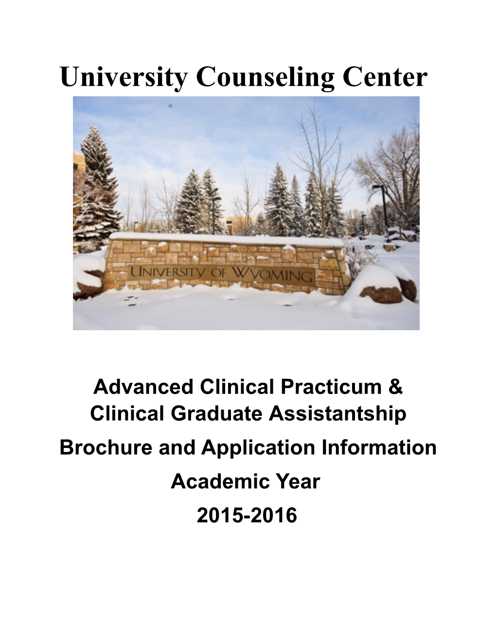 University Counseling Center