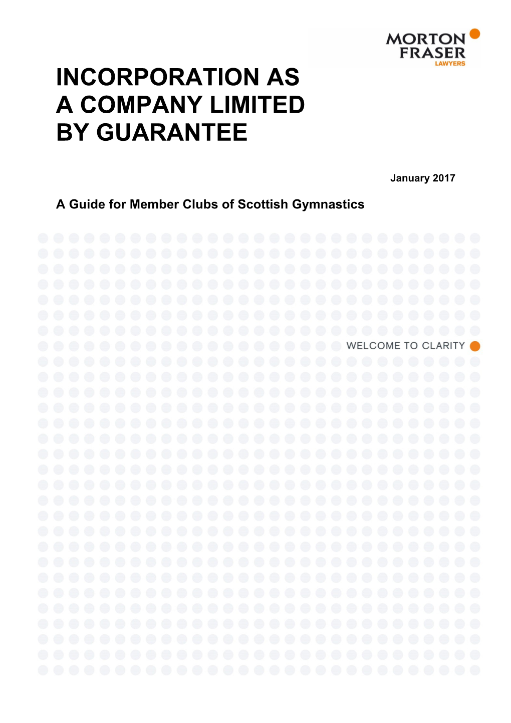 Company Limited by Guarantee Guide Final