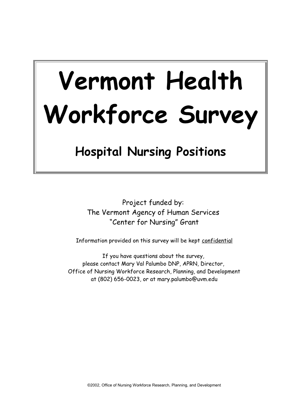 Health Workforce Survey
