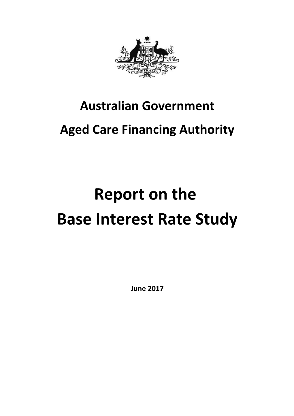 Report on the Base Interest Rate Study