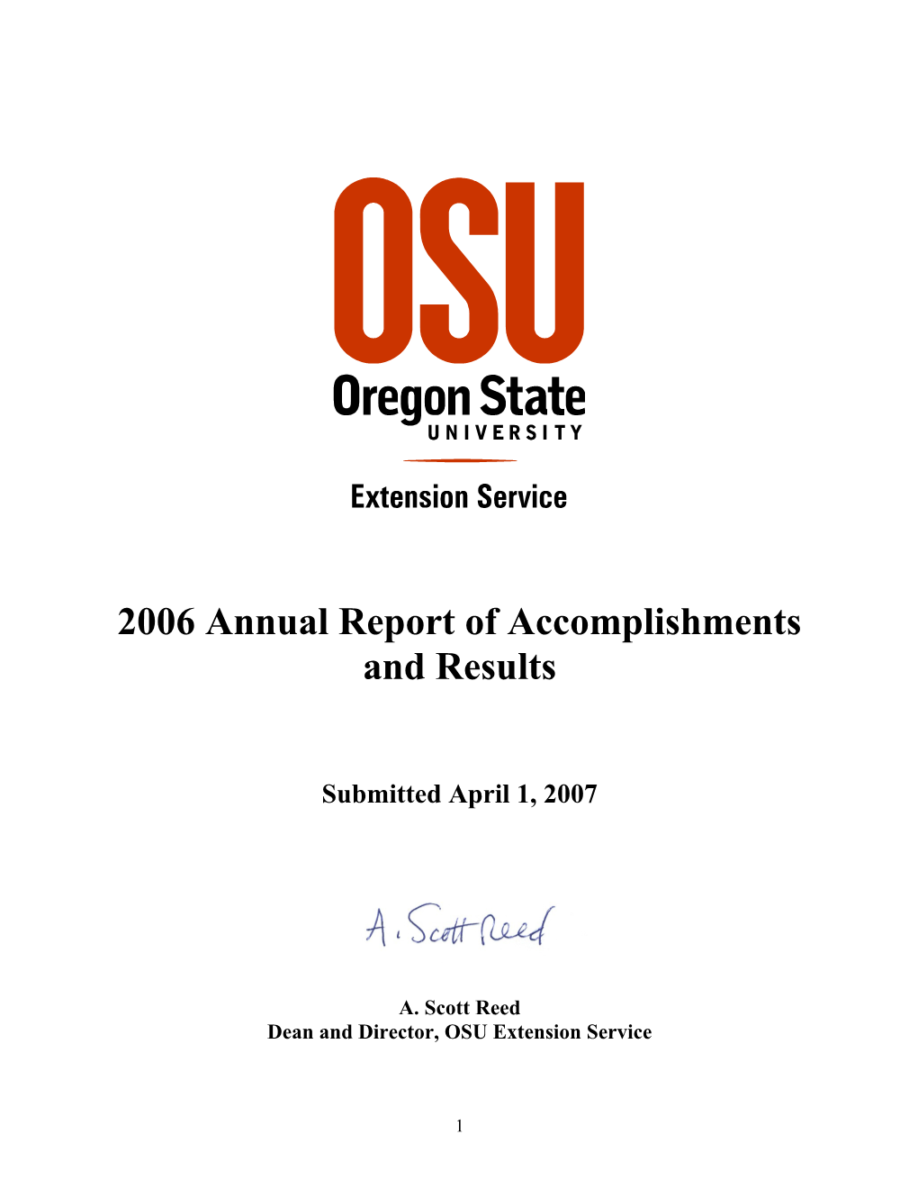 2006Annual Report of Accomplishments and Results