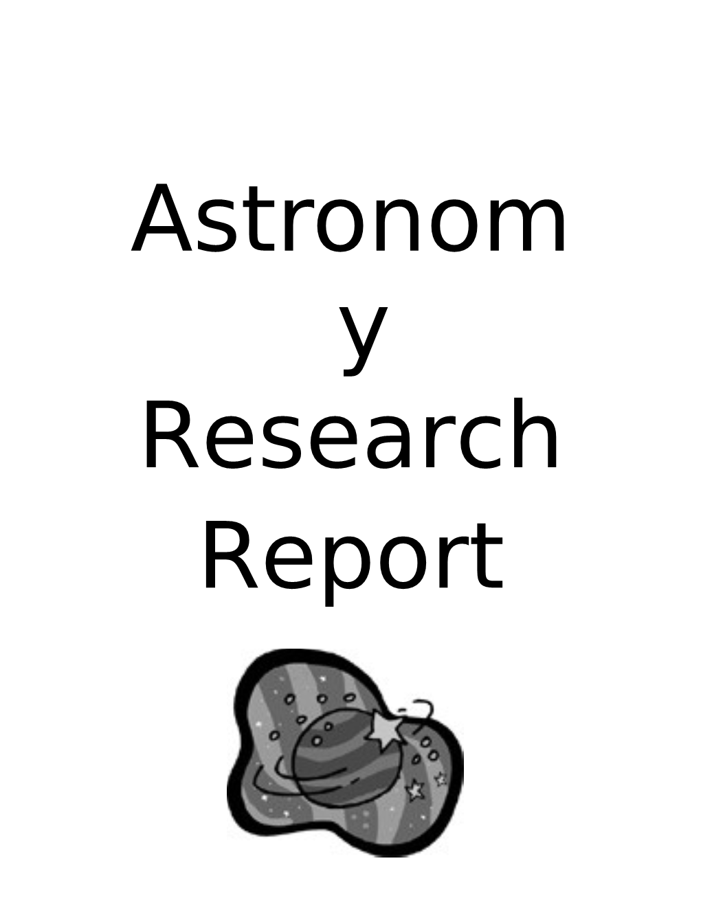 Astronomy Research Report