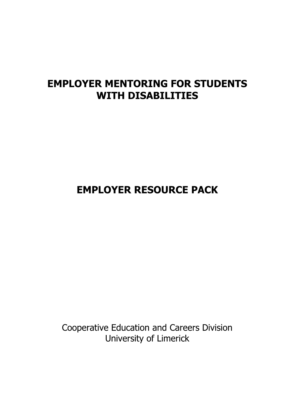 Employer Mentoring for Students with Disabilities