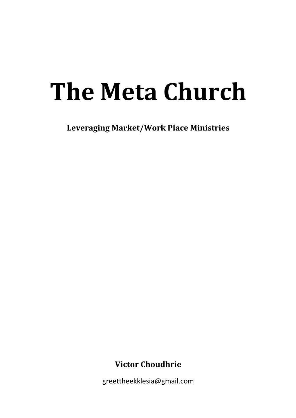 The Meta Church