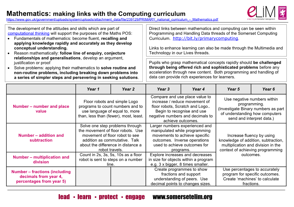 Maths and Computing