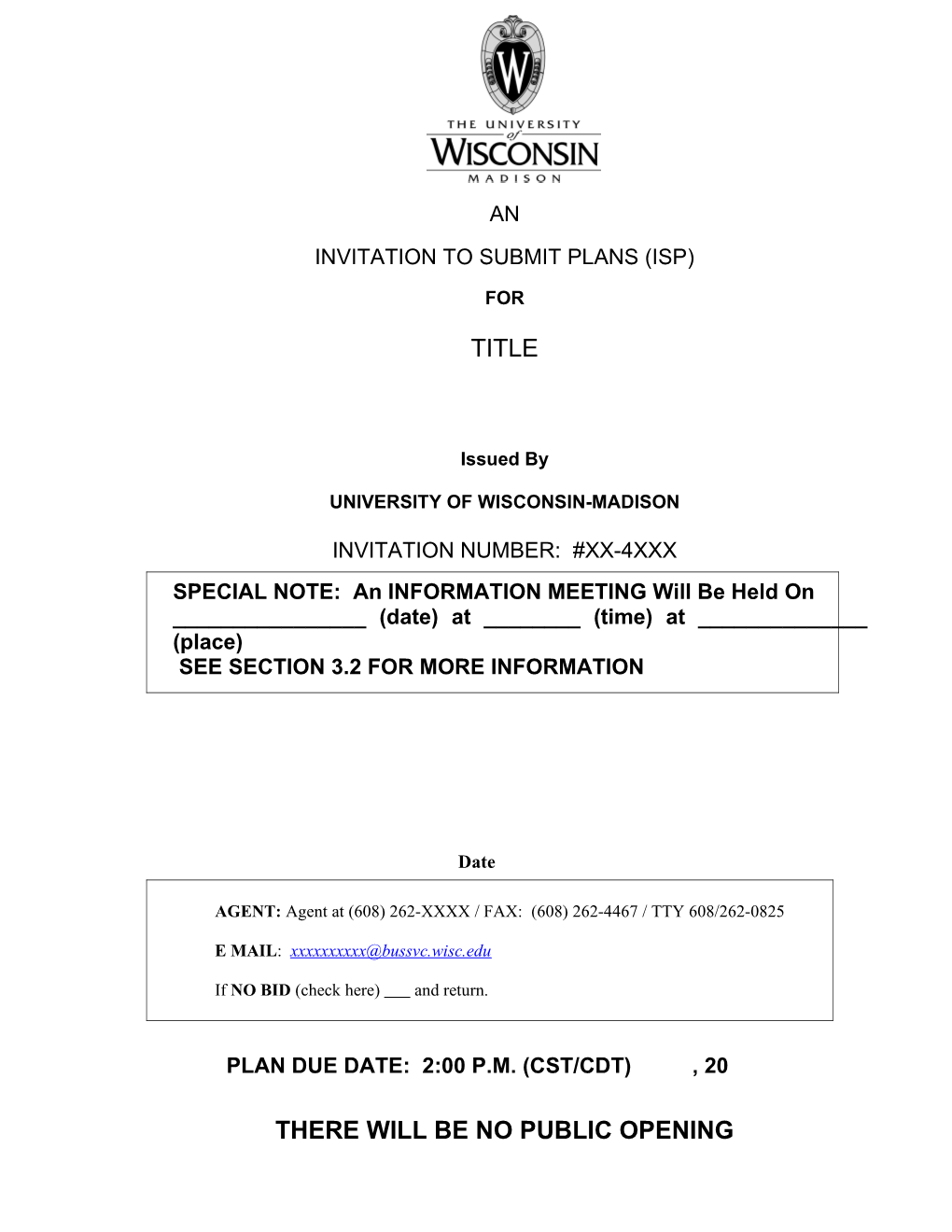 Section 1: RFP CHECKLIST and SUBMITTAL PAGE