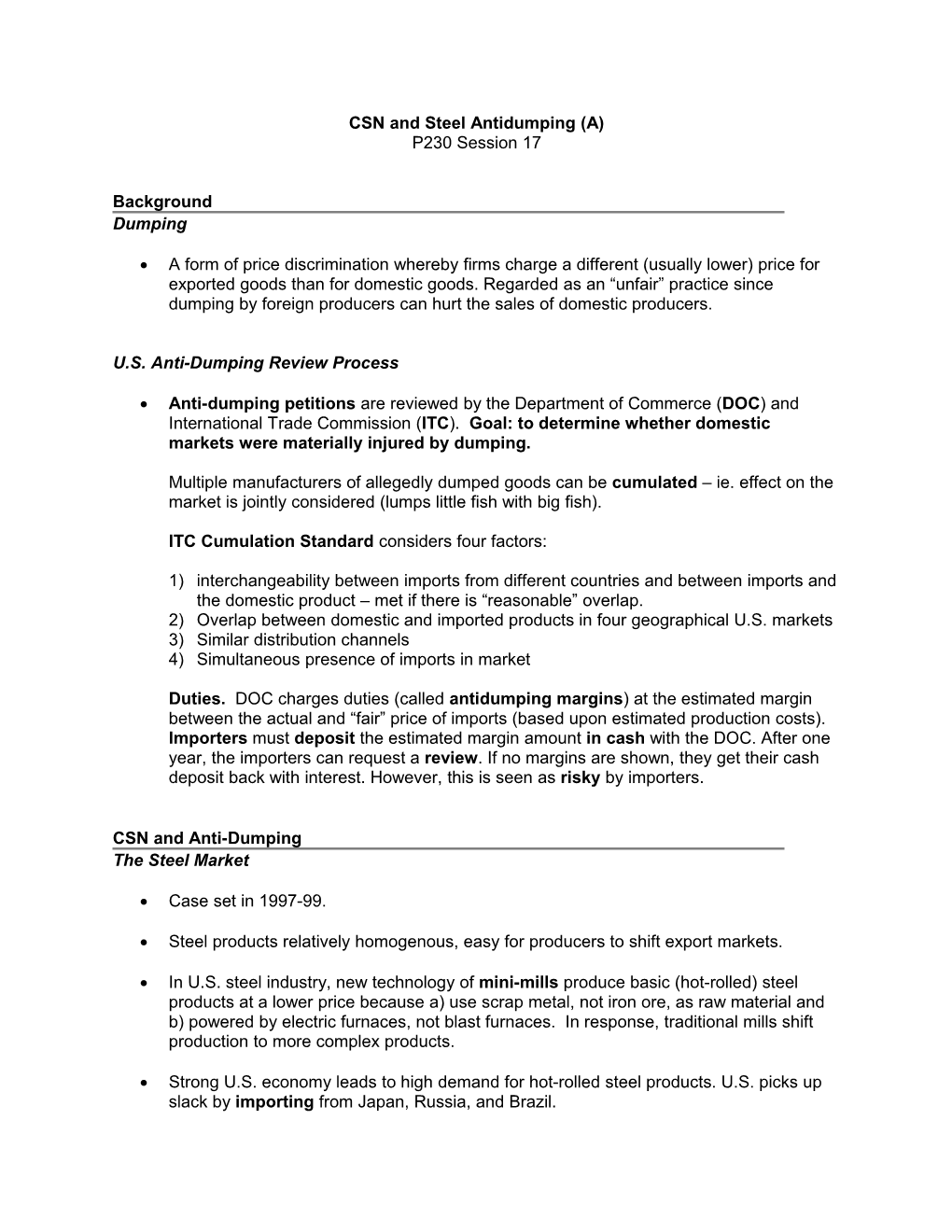 CSN Steel Antidumping (A)