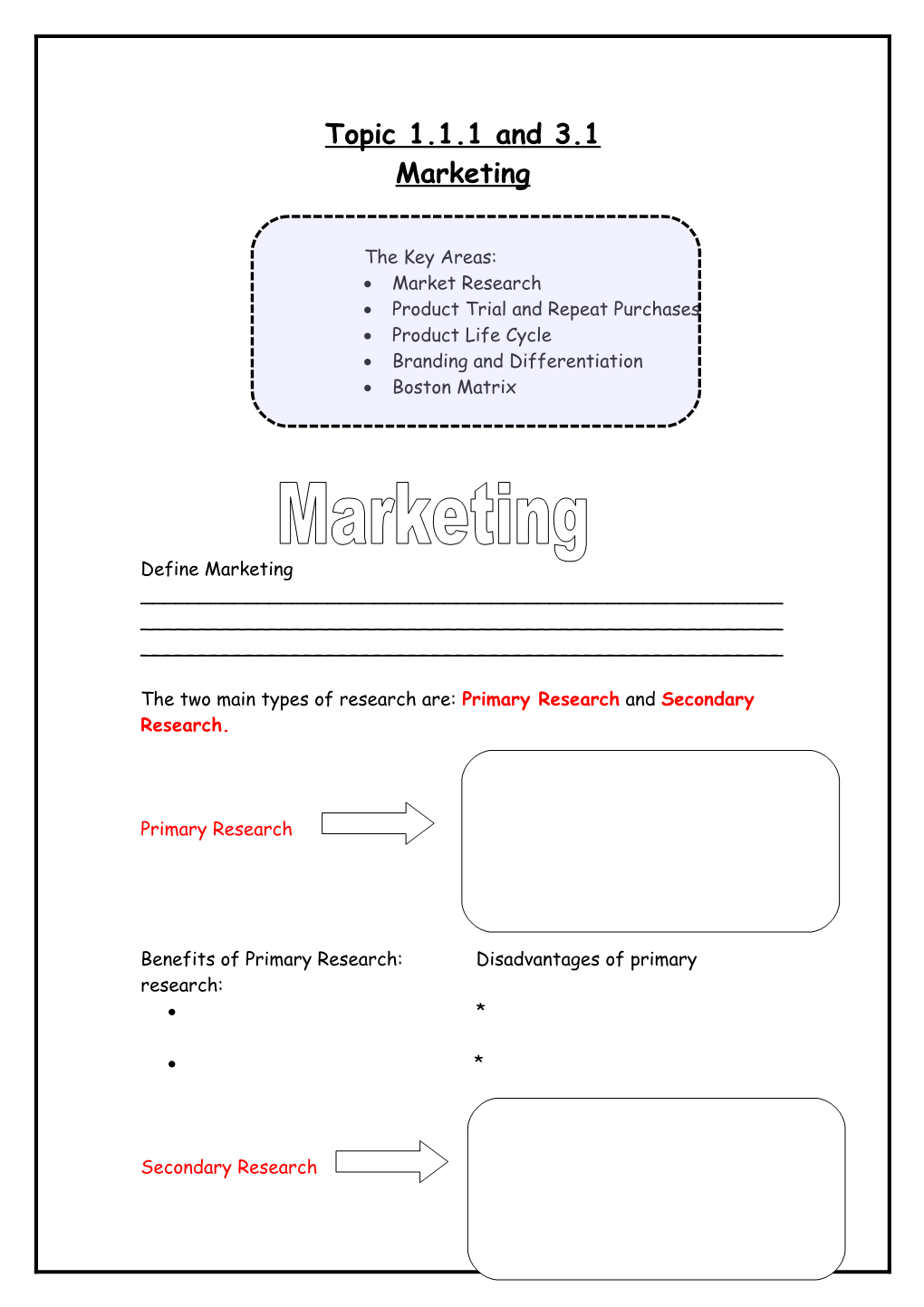 The Two Main Types of Research Are: Primary Research and Secondary Research