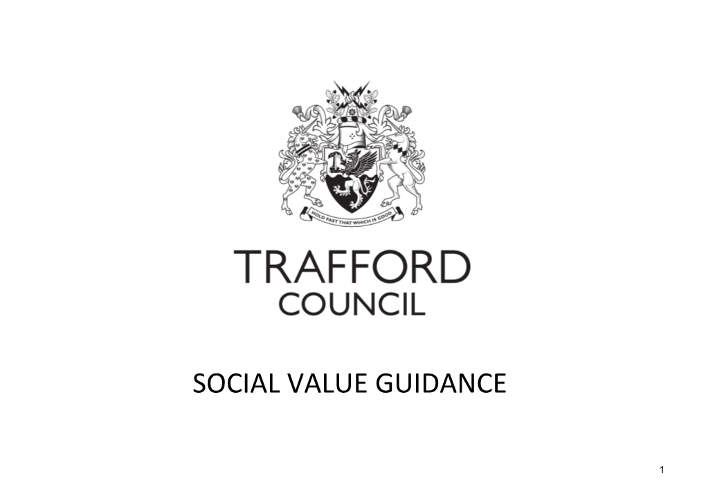 Trafford Council - Social Value Guidance