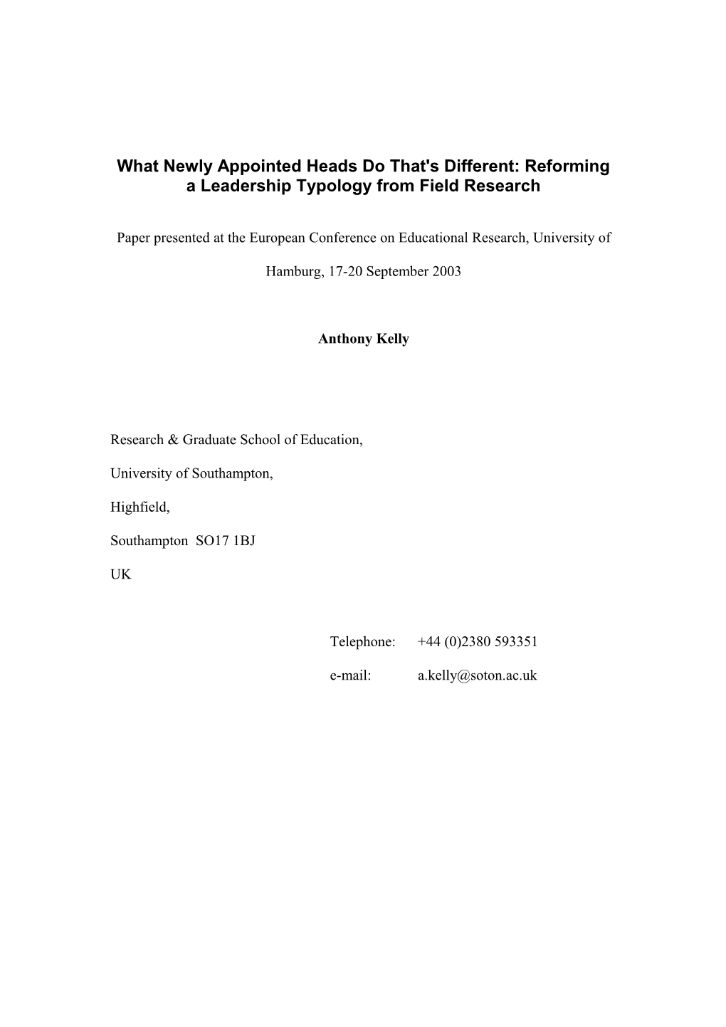 Praxes of School and Commercial Management: Informing and Reforming a Typology from Field