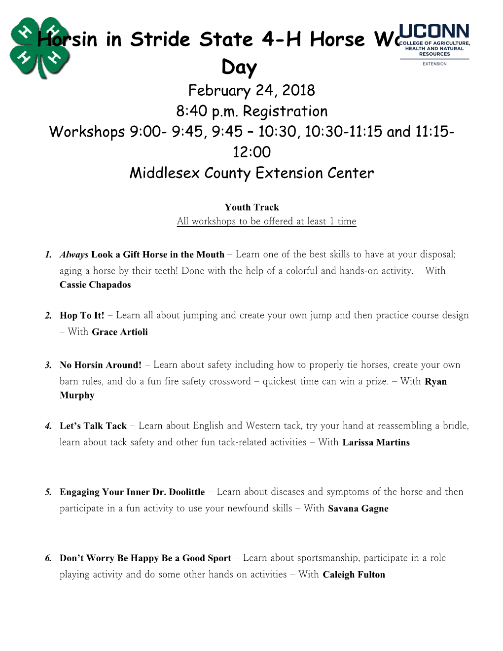 Middlesex County 4-H Skill-A-Thon