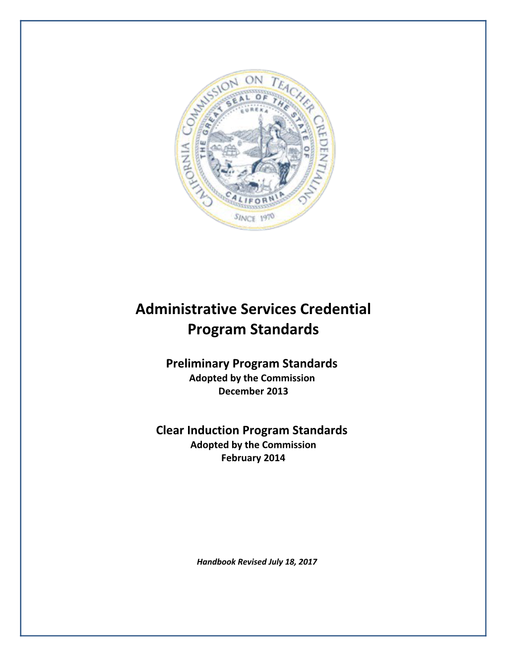 Administrative Services Credential